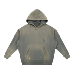 YND Vintage Washed Frayed Fleece Hoodie